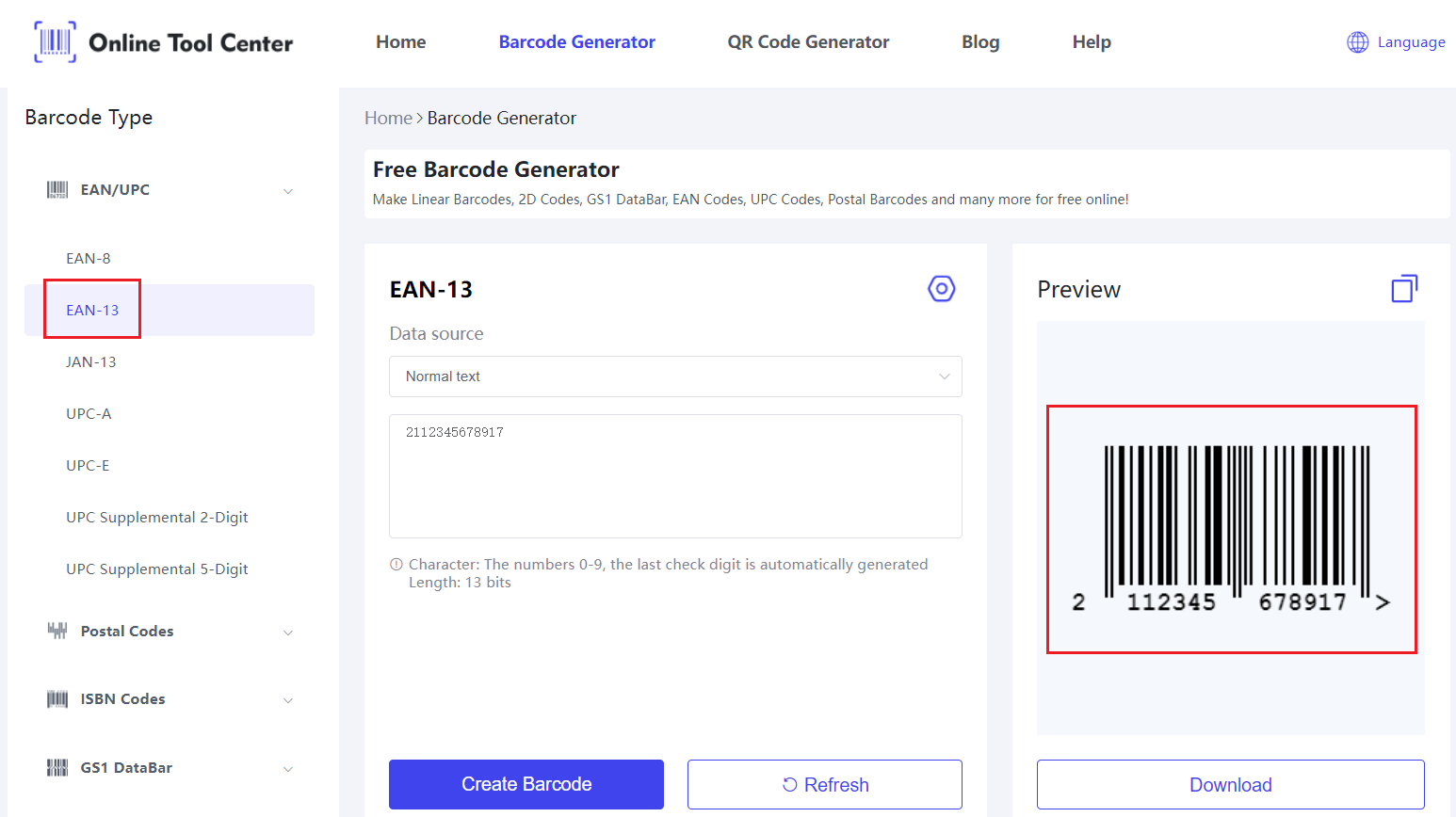 EAN 13 เครื่องสร้างบาร์โค้ด. png