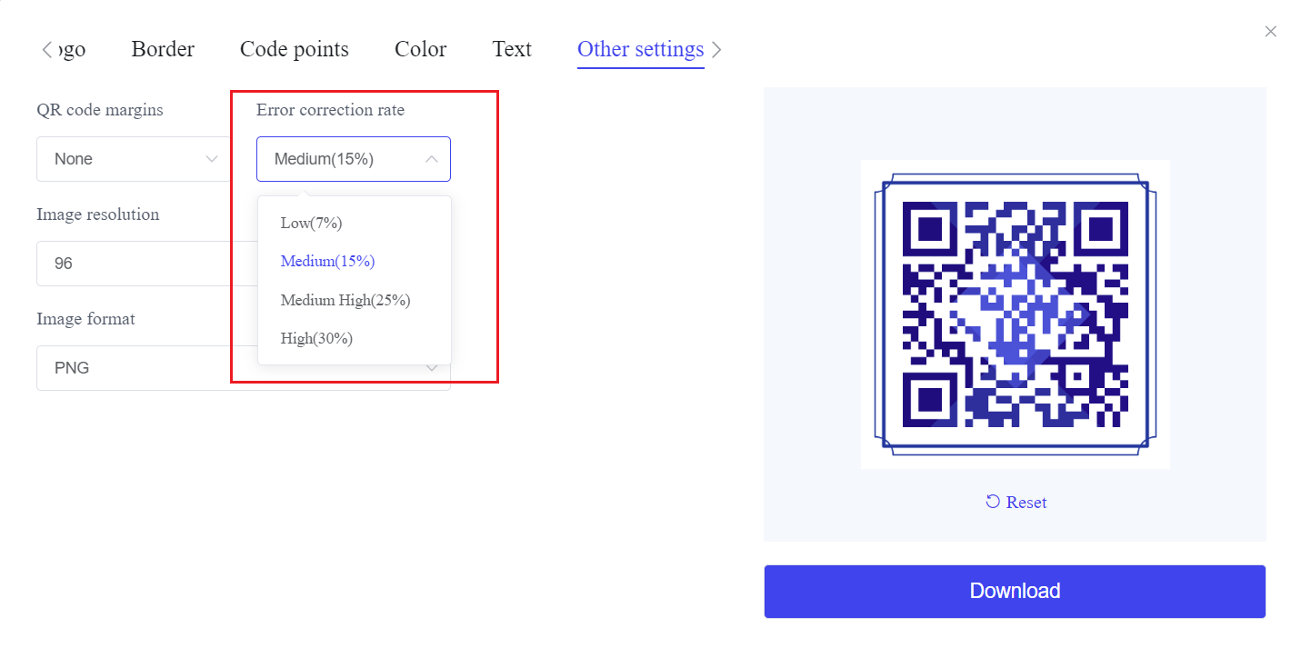 ระดับการแก้ไขข้อผิดพลาดของรหัส QR.png