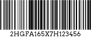 รหัส 128 VIN Barcode