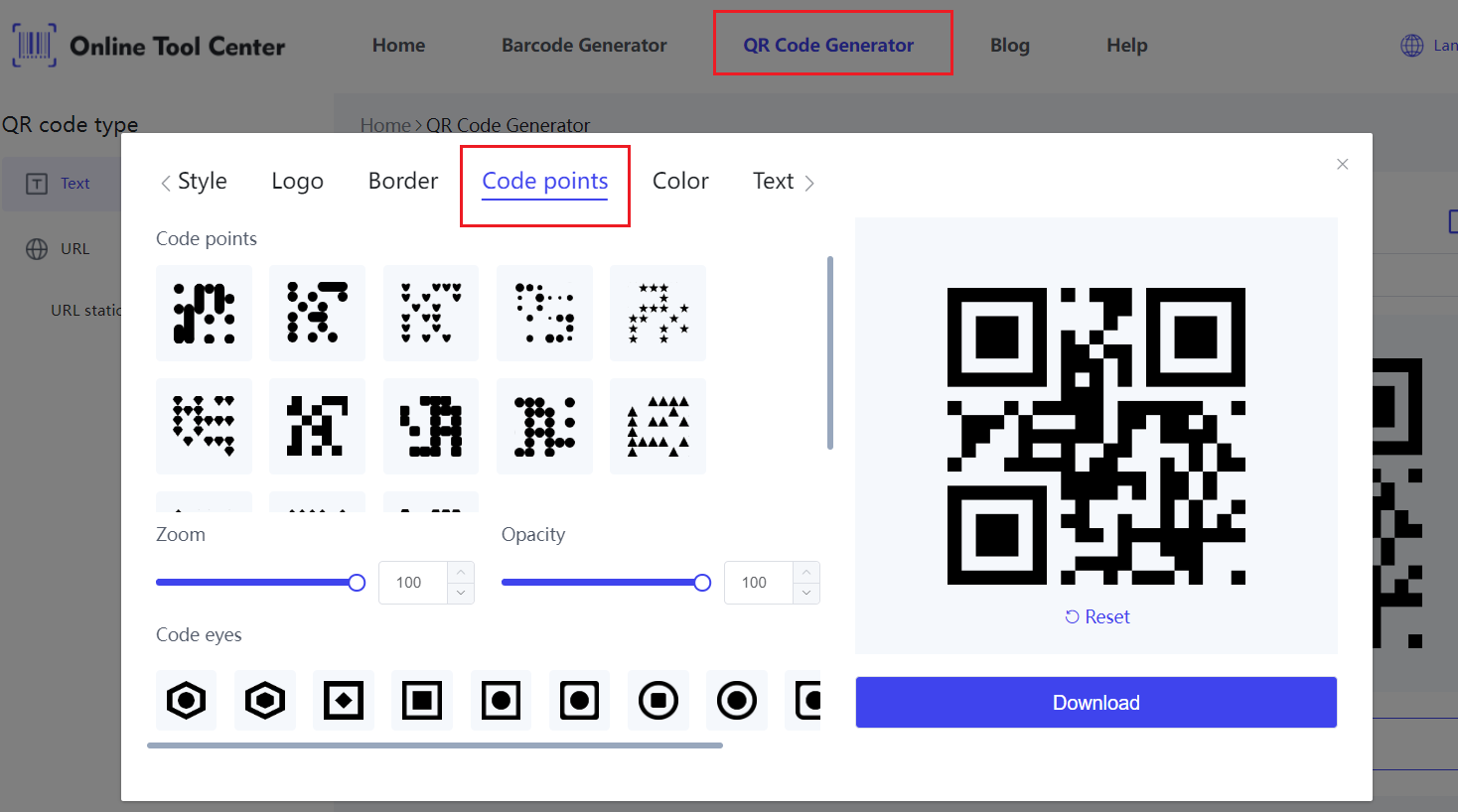 สร้างรหัส QR ด้วย Dots.png