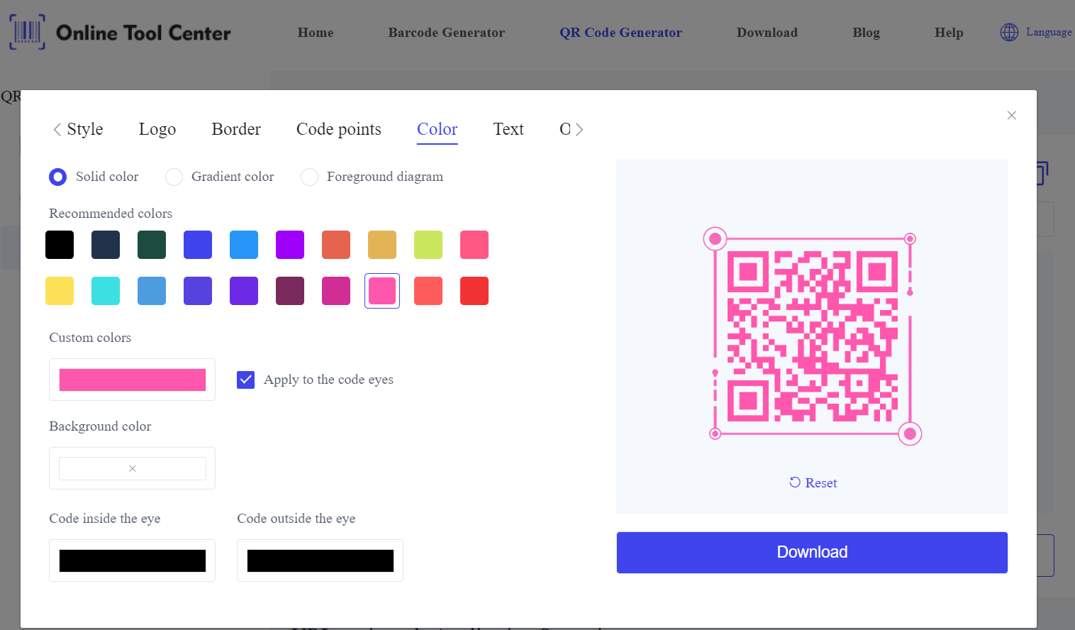 สีชมพู QR รหัส Generator.png