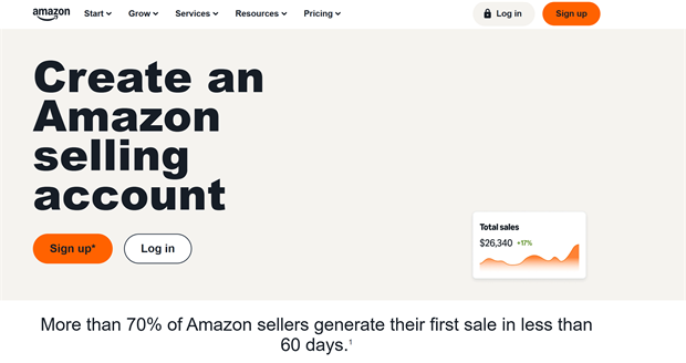 บัญชีผู้ขาย amazon