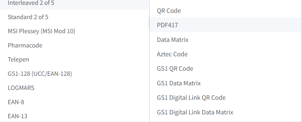 supported 1d 2d barcode formats รองรับรูปแบบบาร์โค้ด 1d 2d