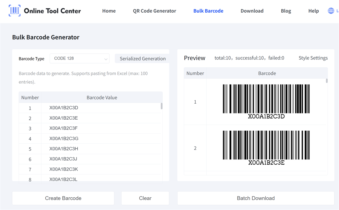 bulk fnsku barcodes บาร์โค้ด fnsku จำนวนมาก