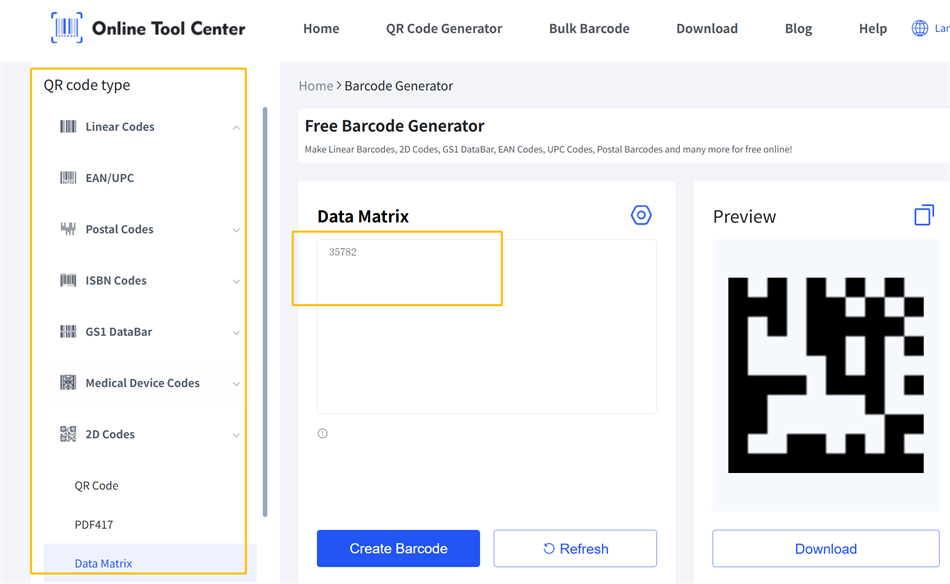 เครื่องกำเนิดรหัส DataMatrix