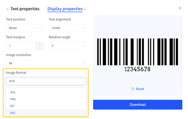 different barcode formats รูปแบบบาร์โค้ดที่แตกต่างกัน