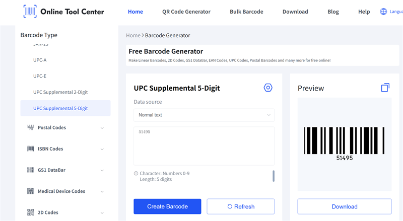 erate UPC เสริม 5 ตัวเลข