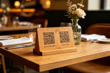 รหัส QR คู่ในร้านอาหาร