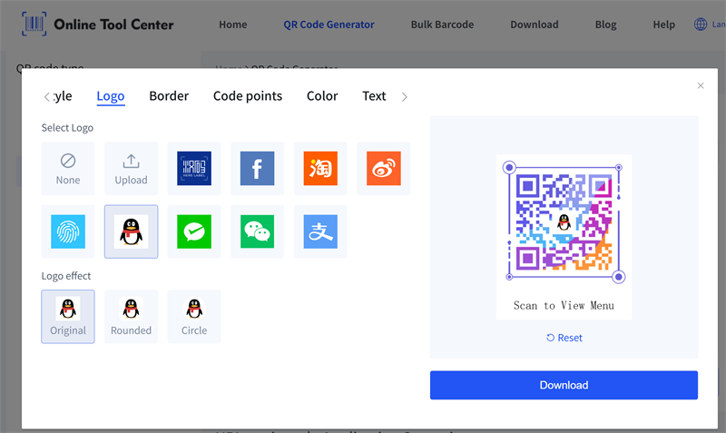 ERATE เมนู QR รหัส