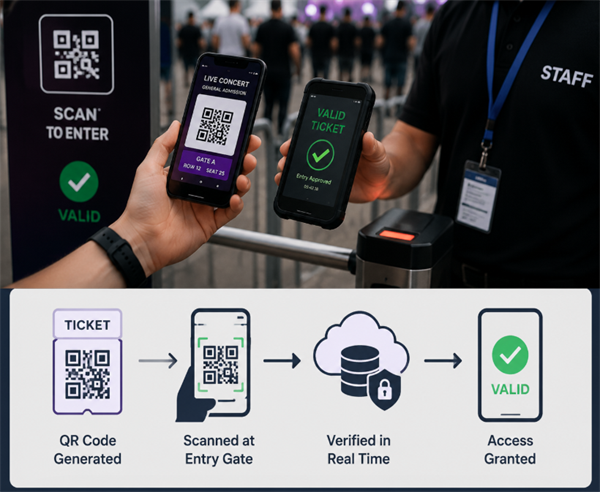 การตรวจสอบตั๋วรหัส QR ทำงานอย่างไร