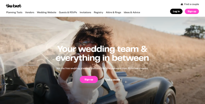 The Knot website เว็บไซต์ Knot